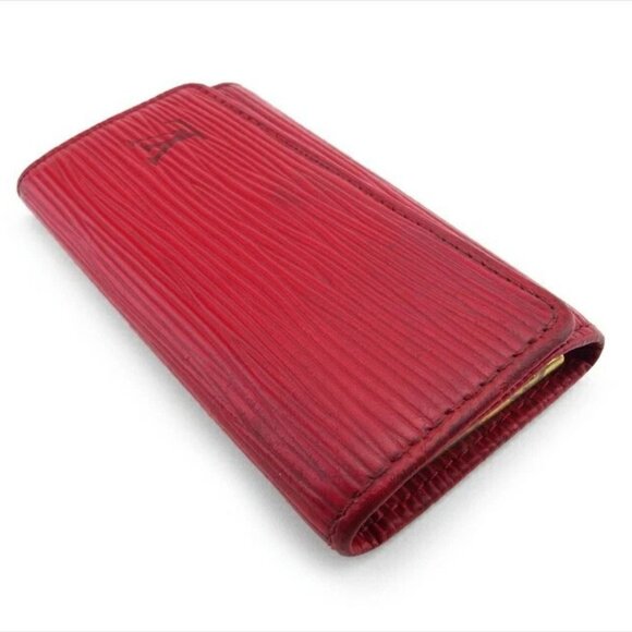 LOUIS VUITTON Key holder Red gold Women M63827 Authentic secondhand